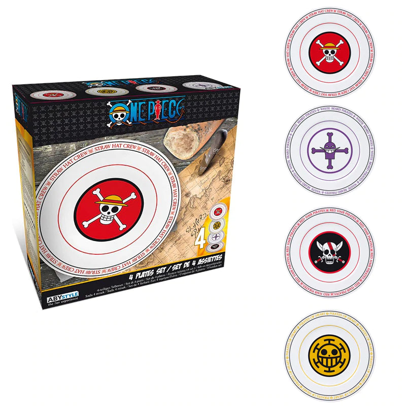 Official Anime One Piece 4pcs Plates set (21cm)