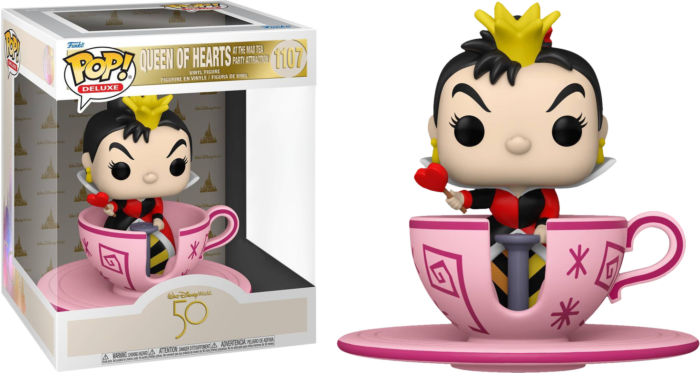 Funko Pop Disney Alice In Wonderland Queen Of Hearts With Mad Tea Party Attraction