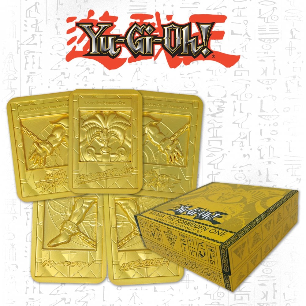 Anime Yu Gi Oh Exodia The Forbidden One 24K Gold Plated Ingot Set (Limited Edition) Box