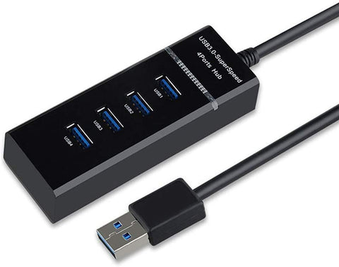 4-Ports USB 3.0 (UH430) Black USB Hub