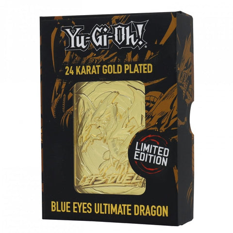 Anime Yu Gi Oh! Limited Edition Card Blue Eyes Ultimate Dragon (24 Karat Gold Plated)