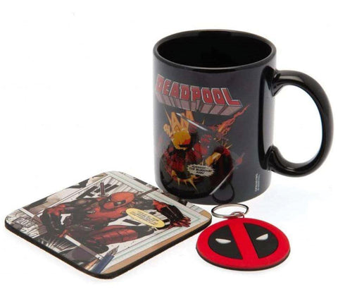 Marvel Deadpool Gift Set (Mug 284ml + Coaster + Keychain)