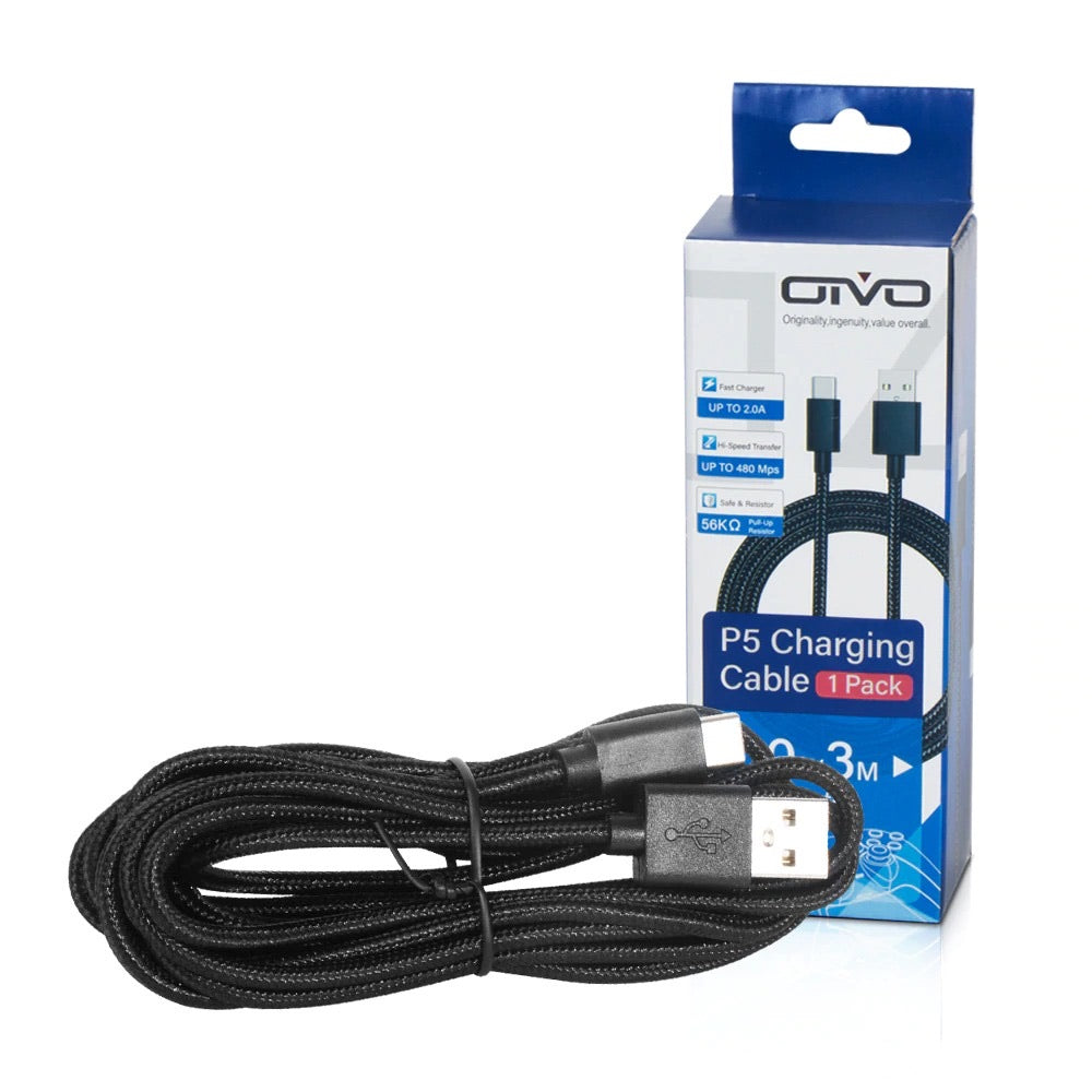 [PS5] USB Wire Controller Cable Charger - Size: 3 M