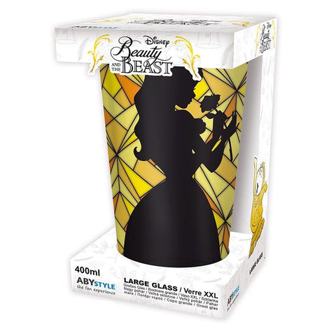 Official Disney Beauty & The Beast Large Glass (400ml)
