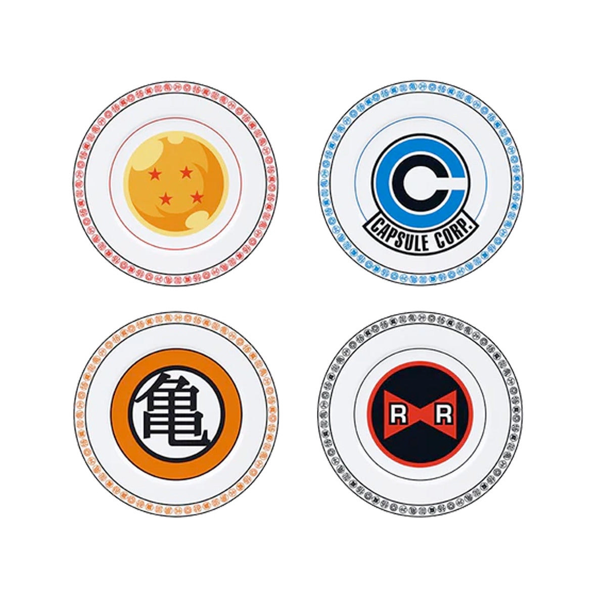 Official Anime Dragonball 4pcs Plates set (21cm)