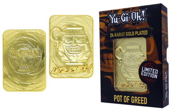 Anime Yu Gi Oh! Limited Edition Card Pot Of Greed (24 Karat Gold Plated)