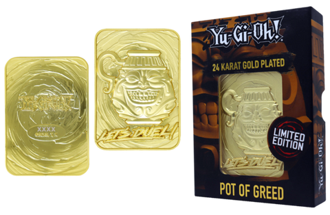 Anime Yu Gi Oh! Limited Edition Card Pot Of Greed (24 Karat Gold Plated)