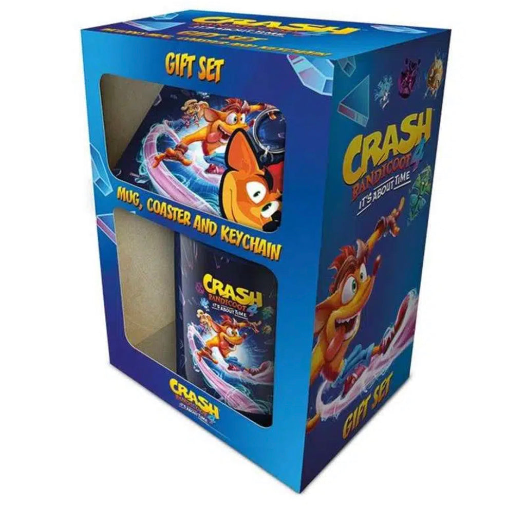 Official Crash Bandicoot Gift Set (Mug 284ml + Coaster + Keychain)