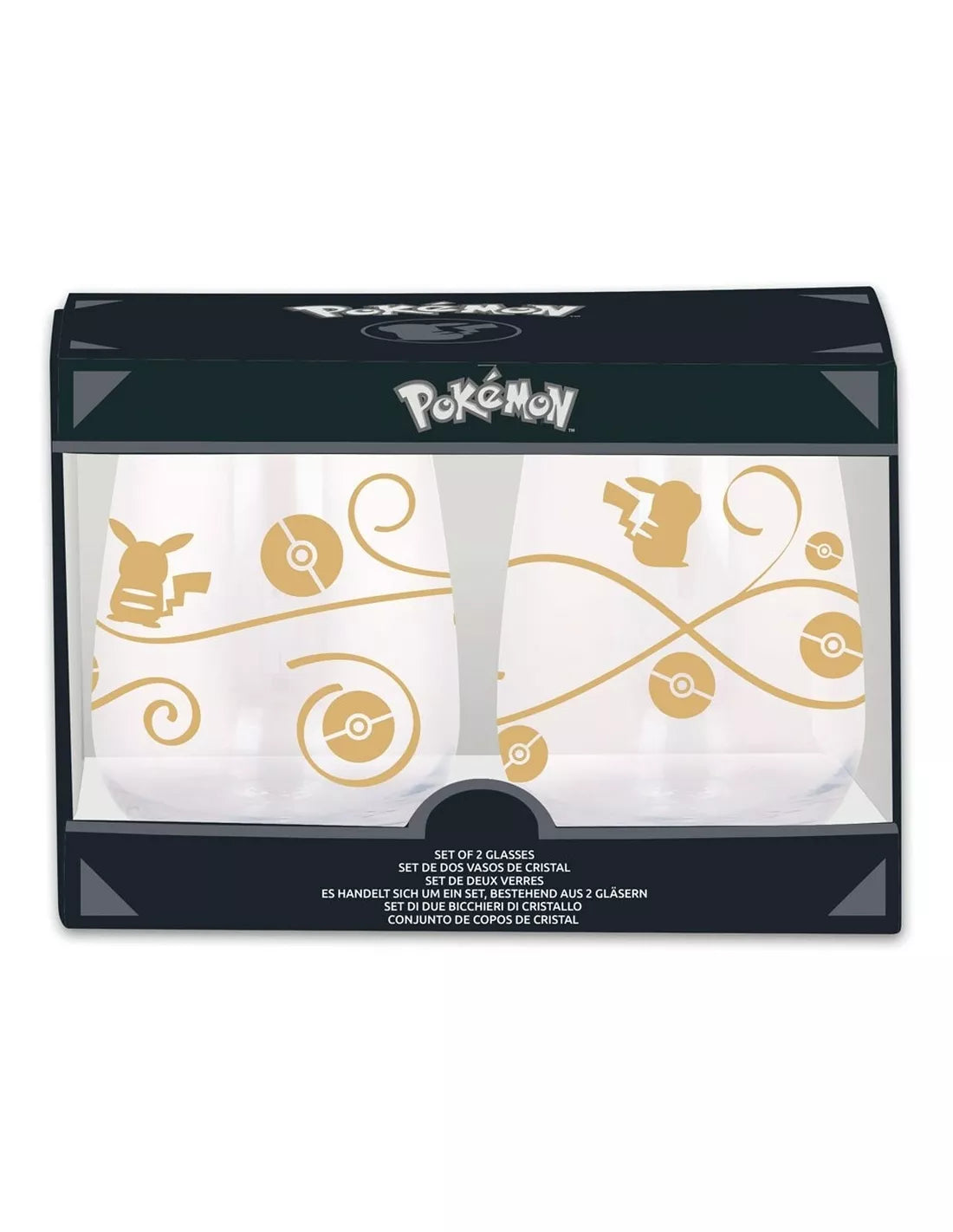 Official Anime Pokemon 2Pcs Crystal Glass Set (510 ml)