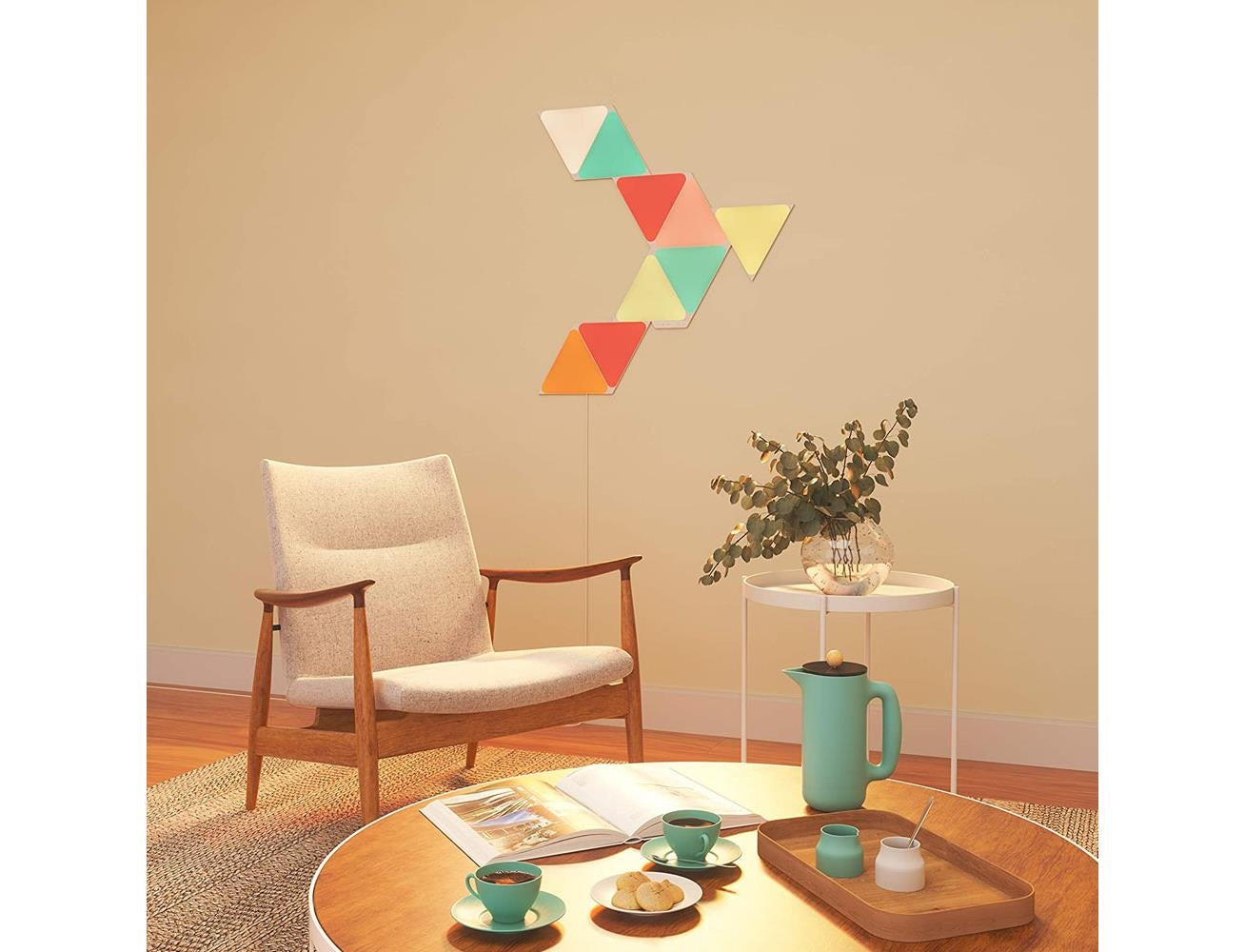 Nanoleaf Shapes - Triangles Mini Light Panels (Panels Only) - 10 Pack- Global- White (Expansion Pack)