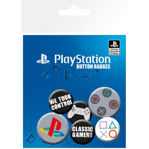 Official Playstation Button Badges 6pcs