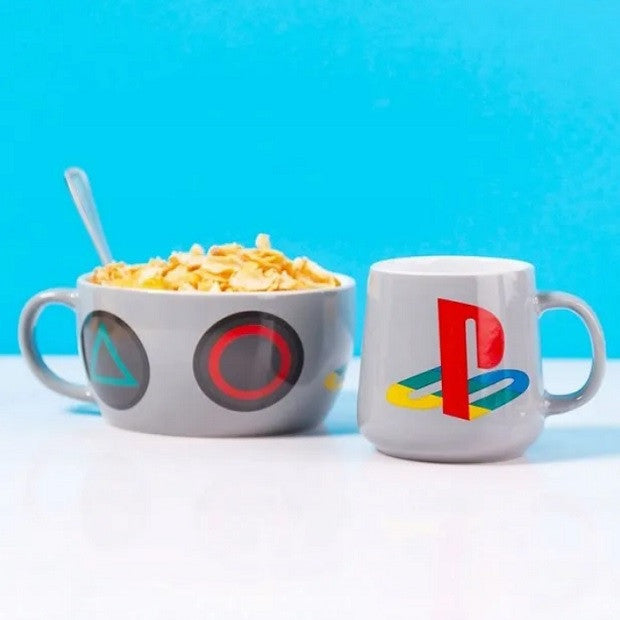 Official Playstation Breakfast Set  (Mug + Bowl, Classic)