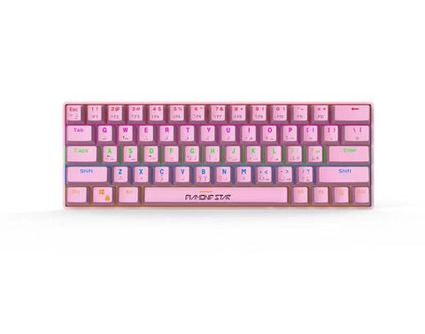 Gaming Mechanical Keyboard RGB (61 key) Pink