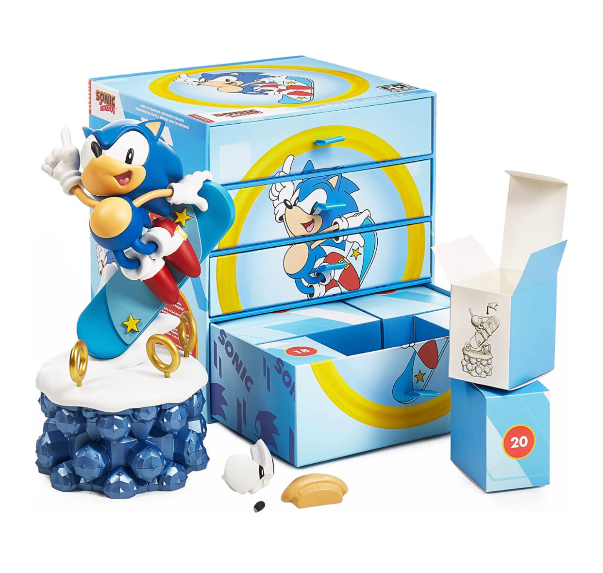Sonic The Hedgehog Merchandise - Collectable Advent Calendar Statue (21cm)