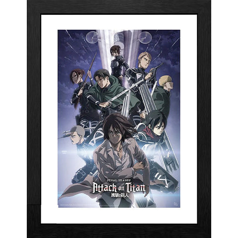 Official Anime Attack on Titan Poster (30.5x40.6cm) (Framed)