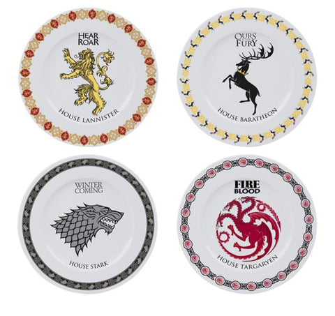 Game Of Thrones Set Of 4 Plates