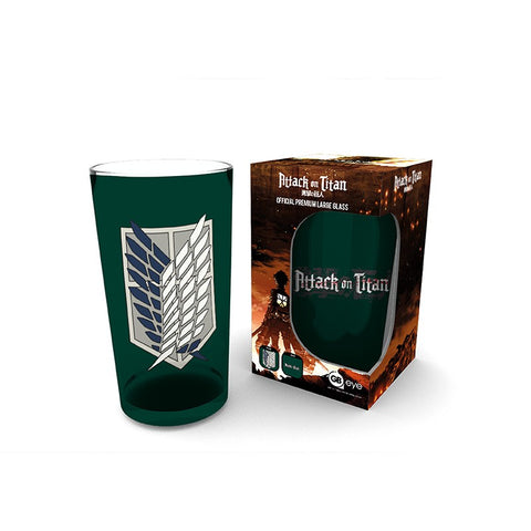 Official Anime Attack On Titan Glass (400ml)