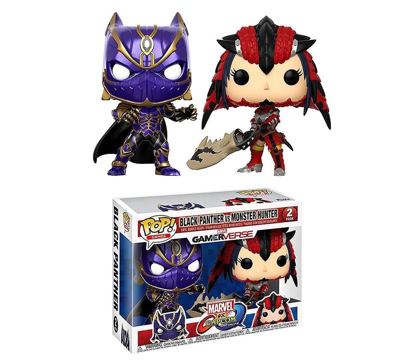 Funko pop Marvel VS Capcom Black Panther vs Monster Hunter