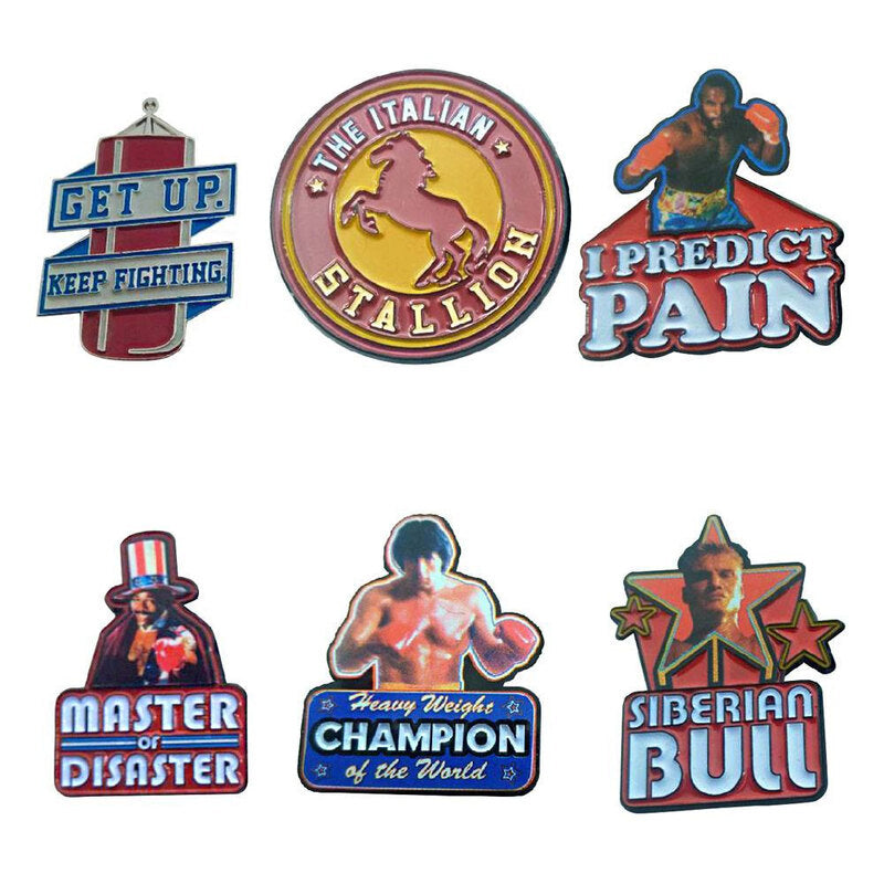 Rocky 45th Anniversary Limited Edition Pack of 6 metal pins Set