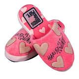 Official DC Comics Harley Quinn Cosy Heart Mule Slippers (free size)