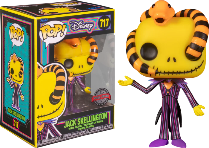Funko Pop Disney The Nightmare Before Christmas - Jack Skellington With Snake (Special Edition , Black light)