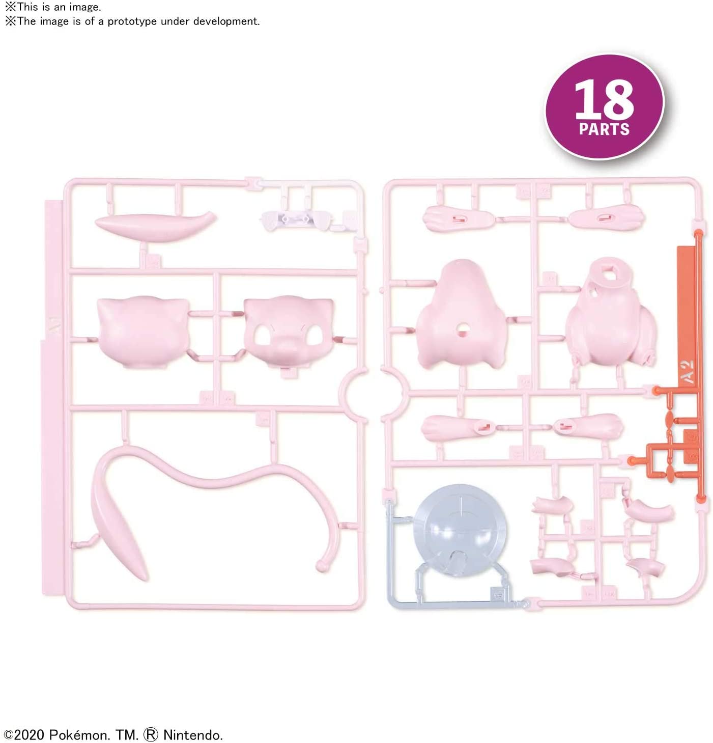 Anime Pokemon Model Kit Quick!! 02 Mew (8cm)