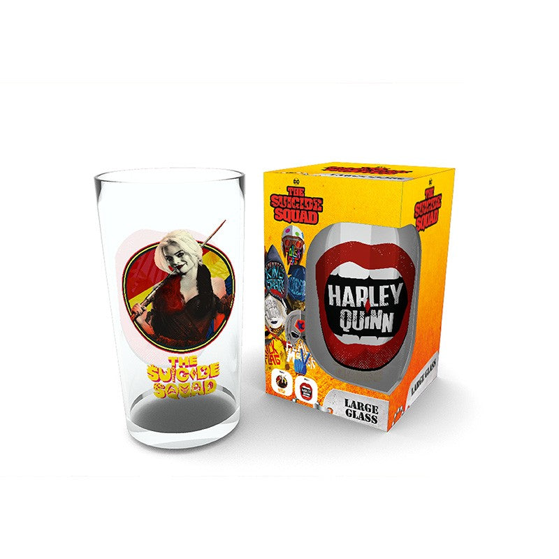 Official DC Comics The Suicide Squad Harley Quinn Glass(400ml)