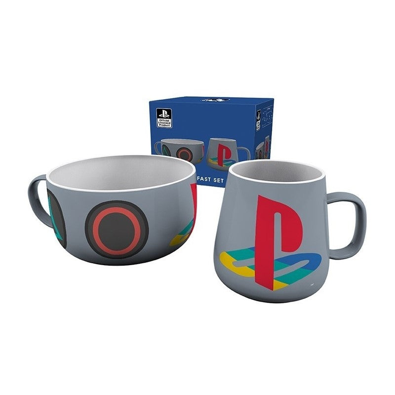 Official Playstation Breakfast Set  (Mug + Bowl, Classic)