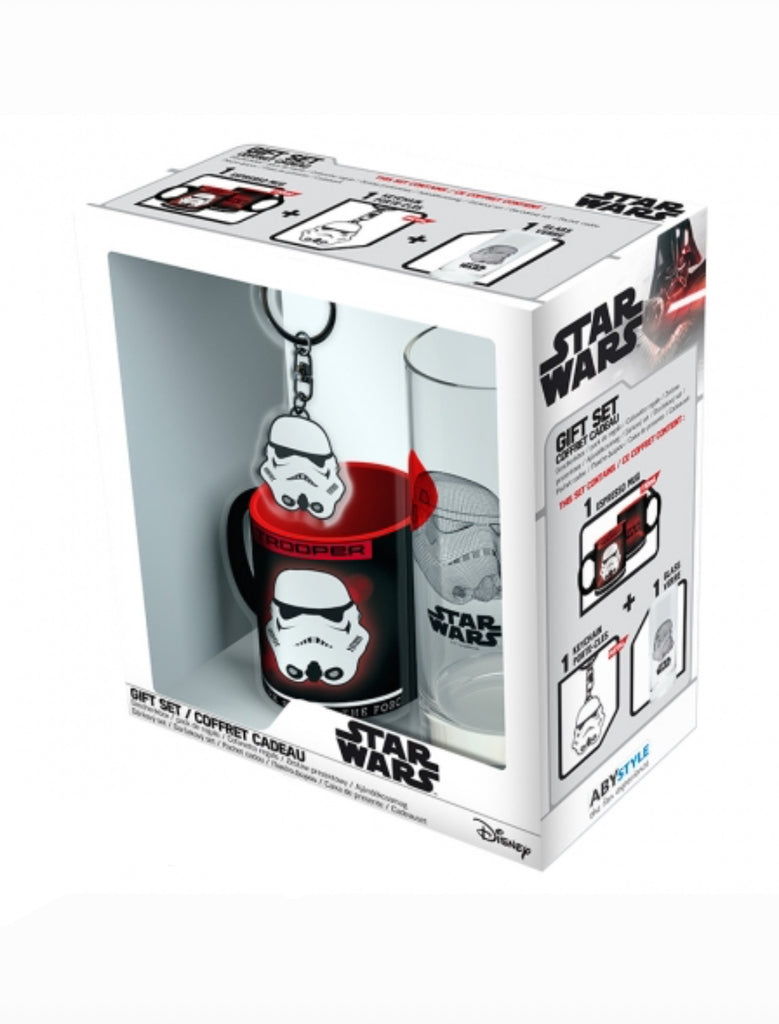 Official Star Wars Gift Set Glass + Mini Mug + Keychain