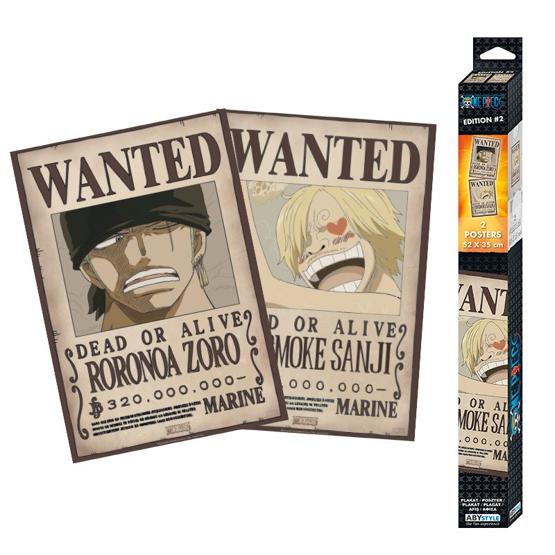 Official Anime One Piece Zoro and Sanji Poster 2pcs (52 x 35cm)